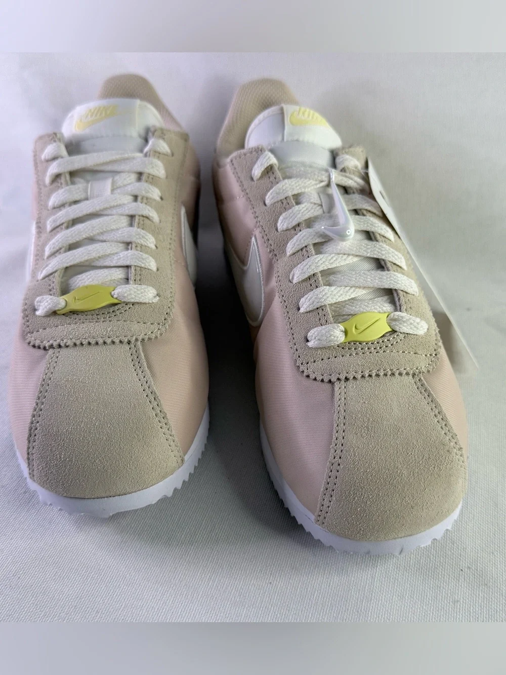 Nike Women’s Cortez Sneakers in Pale Beige with White Swoosh Charm Women’s 8.5